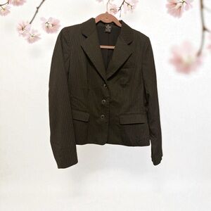 Women's Gray Pinstripe Blazer